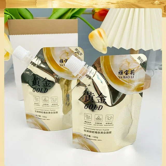 Retinol Gold Facial Mask Tear Off Mud Film Moisturizing Skin Care 100g - Eleven Express
