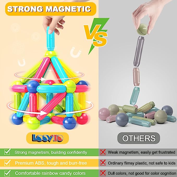 Magnetic Building Blocks For Kids Early Development Premium Quality - Eleven Express