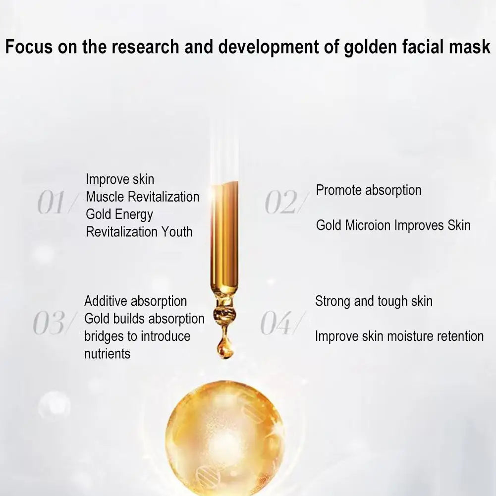 Retinol Gold Facial Mask Tear Off Mud Film Moisturizing Skin Care 100g - Eleven Express