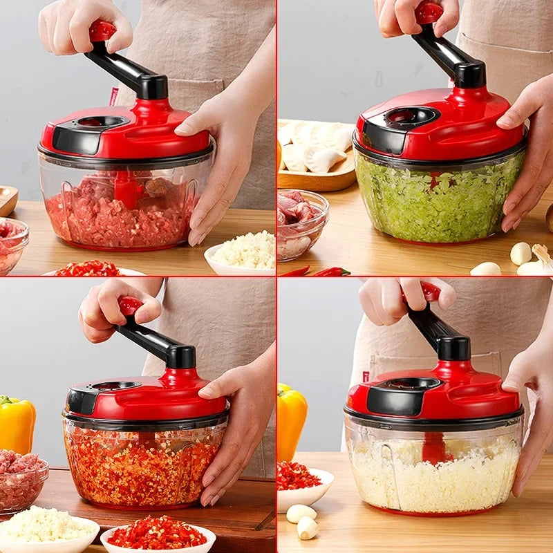 Hand Food Chopper, Vegetable Quick Chopper Manual Food Processor - Eleven Express