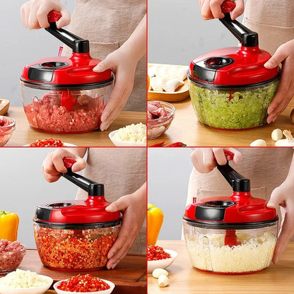 Hand Food Chopper, Vegetable Quick Chopper Manual Food Processor - Eleven Express