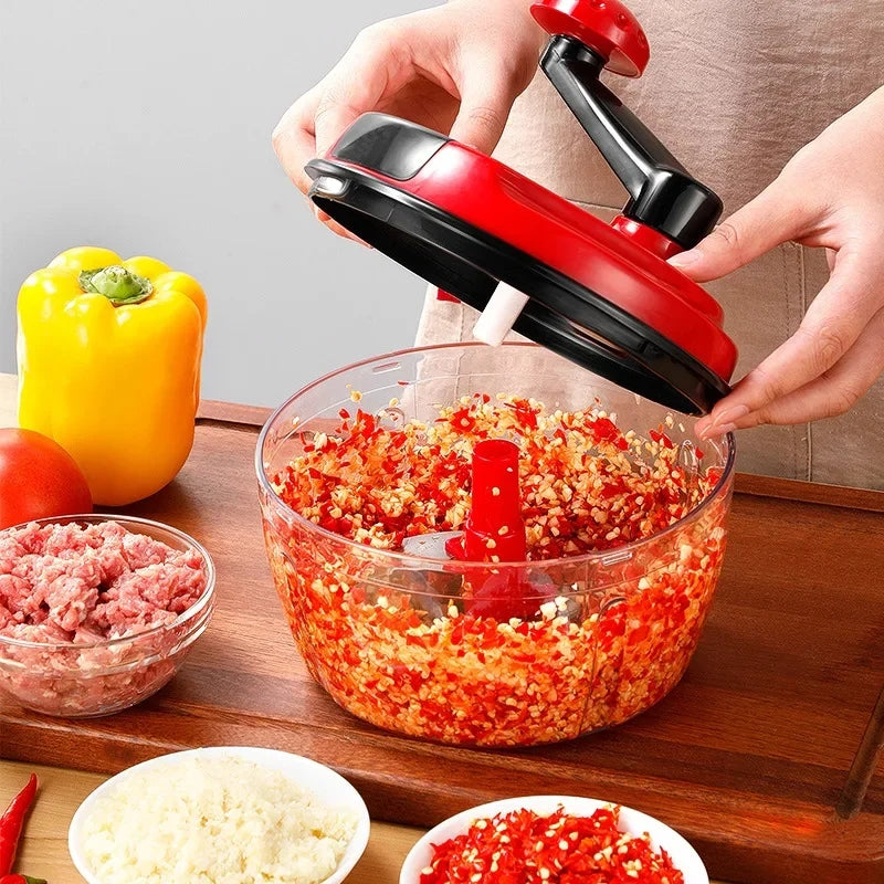 Hand Food Chopper, Vegetable Quick Chopper Manual Food Processor - Eleven Express