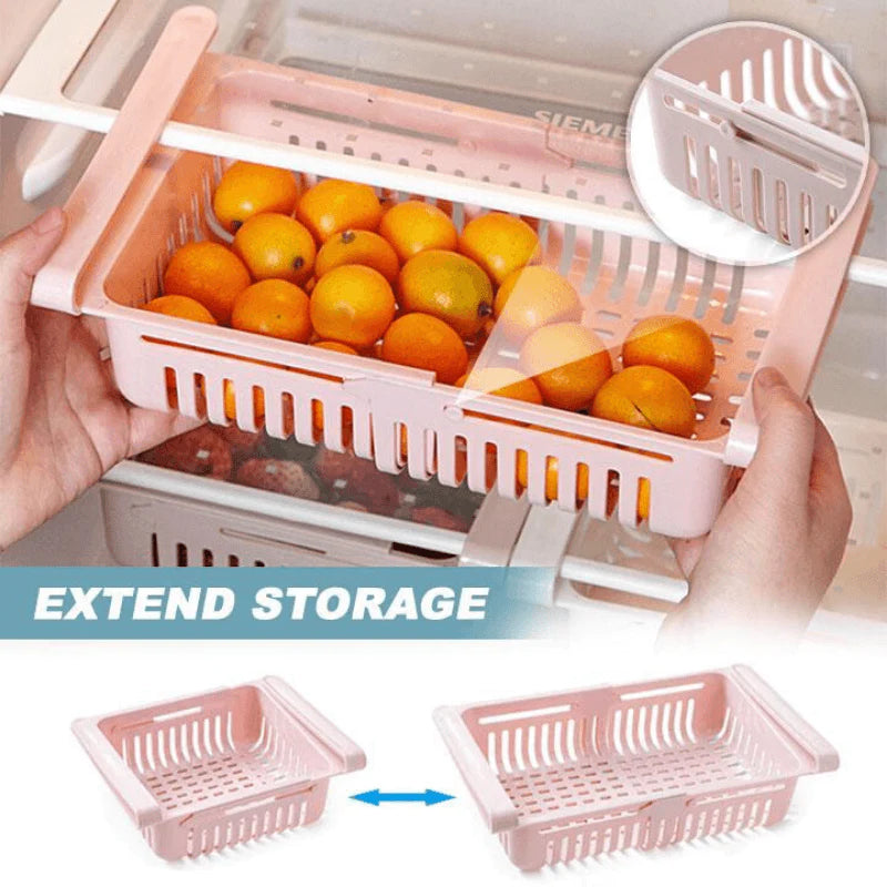 Adjustable Fridge Storage Basket - Eleven Express
