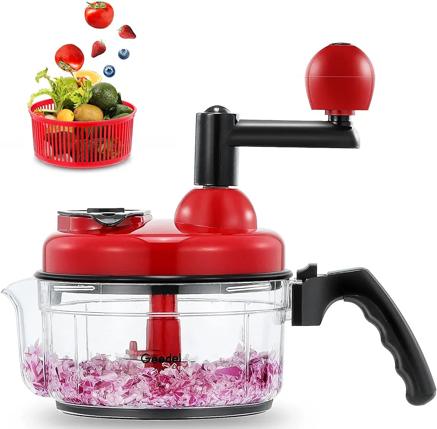 Hand Food Chopper, Vegetable Quick Chopper Manual Food Processor - Eleven Express