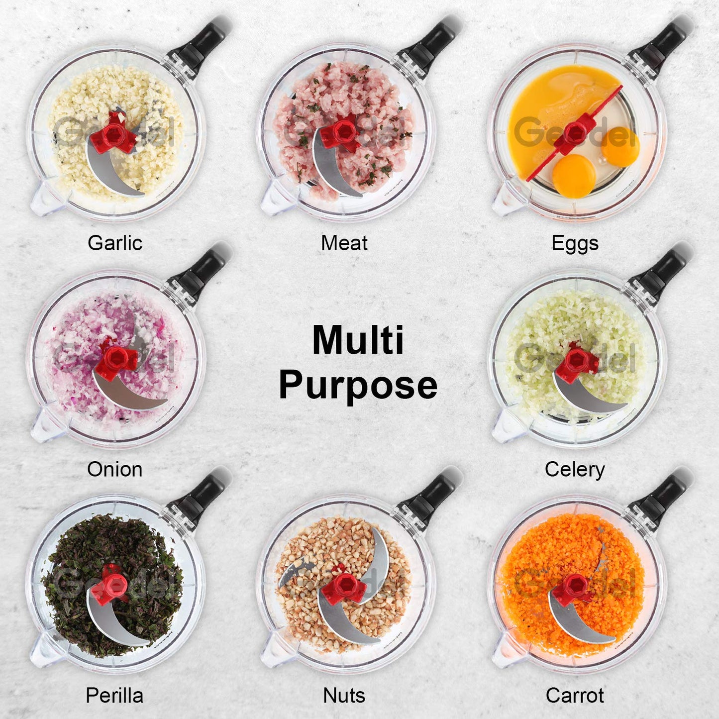 Hand Food Chopper, Vegetable Quick Chopper Manual Food Processor - Eleven Express