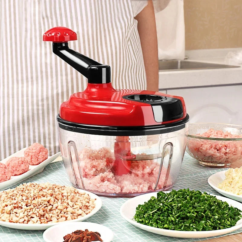 Hand Food Chopper, Vegetable Quick Chopper Manual Food Processor - Eleven Express