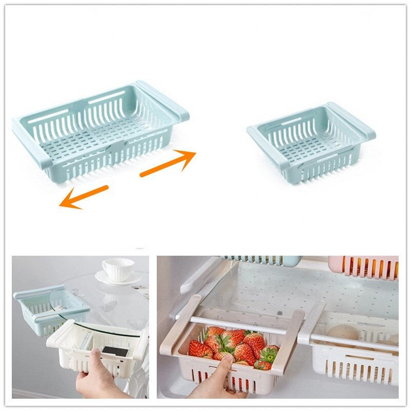 Adjustable Fridge Storage Basket - Eleven Express