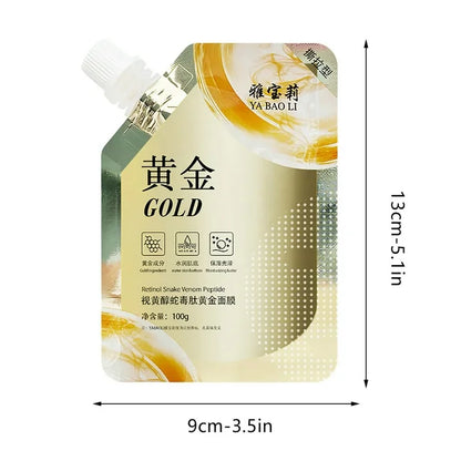 Retinol Gold Facial Mask Tear Off Mud Film Moisturizing Skin Care 100g - Eleven Express