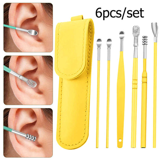 6Pcs Ear Wax Removal Kit Ear Wax Cleaning Tool - Eleven Express