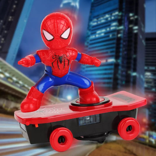 Spider Man Electric Stunt Skateboard Toy - Eleven Express